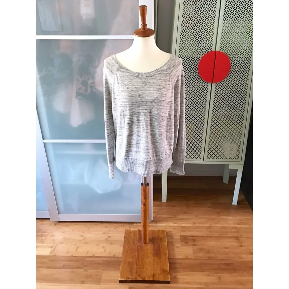 Lou & Grey Marled Pullover Sweater in Light Grey - Picture 1 of 5